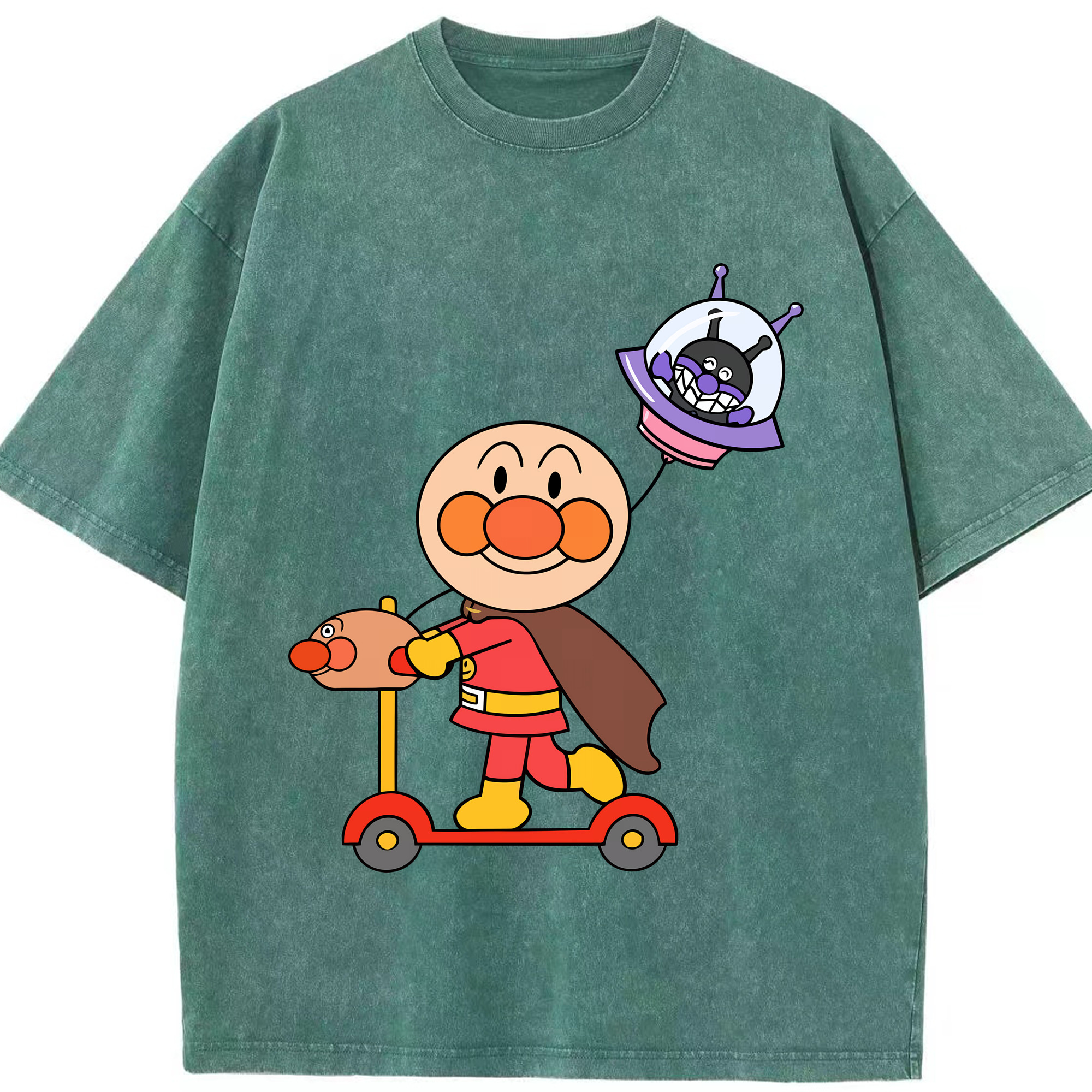 （画像用） アンパンマン Anpanman 綿100% ヴィンテージ風 半袖Tシャツ（フロントプリント）